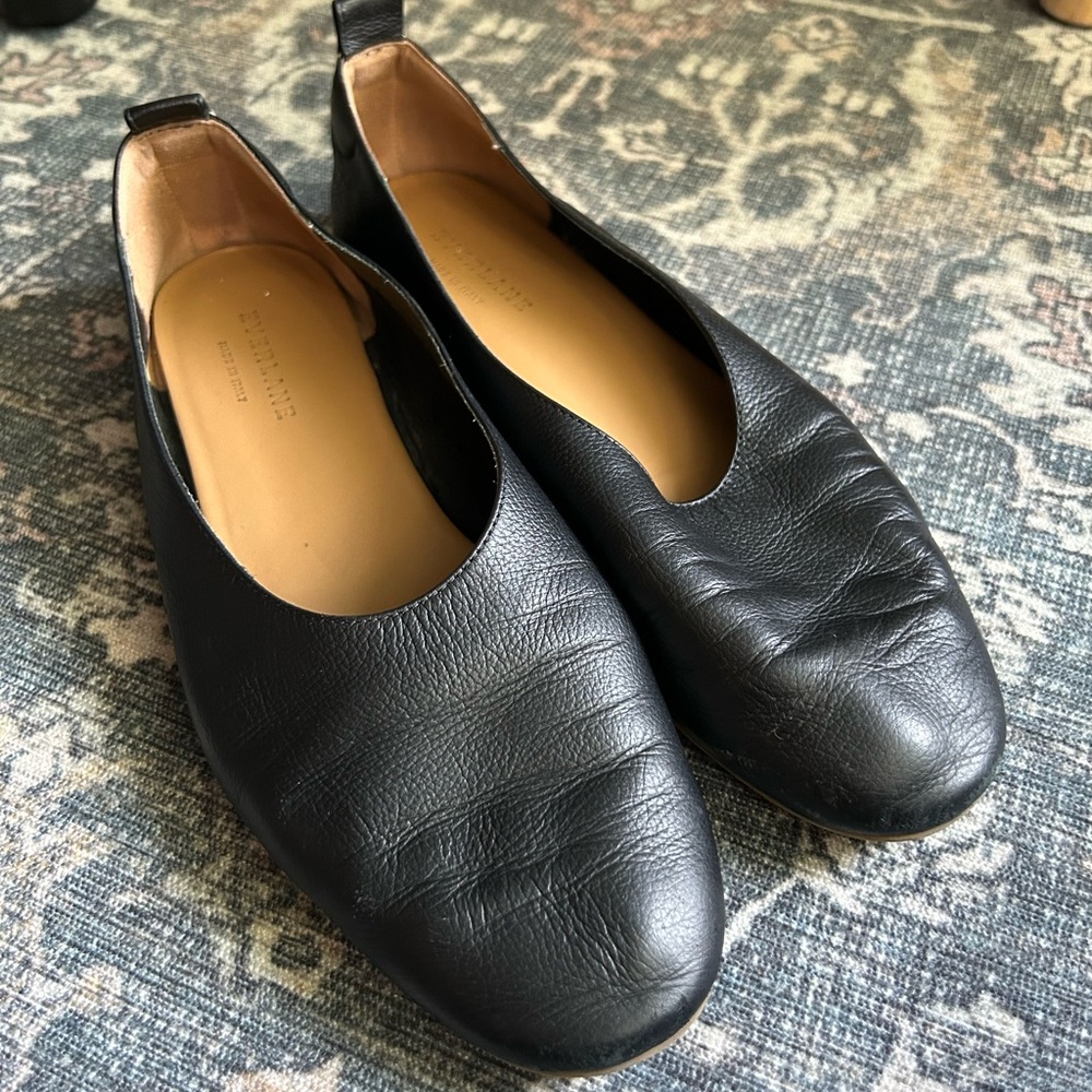 Everlane Black Day Glove Flats 7.5 - Picture 2 of 8
